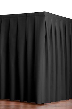 skirting akkordeon falte schwarz